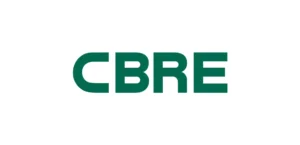CBRE logo displayed in green text on a white background.