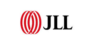 Red logo featuring three overlapping rings, accompanied by the word "JLL" in black.
